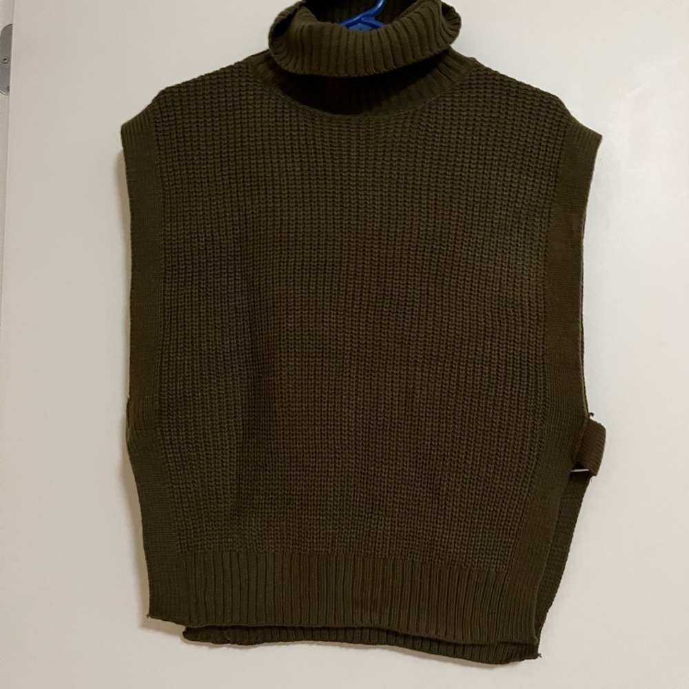 Olive green smock top